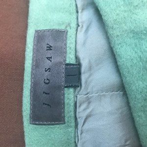 Thrifted, felty green skirt